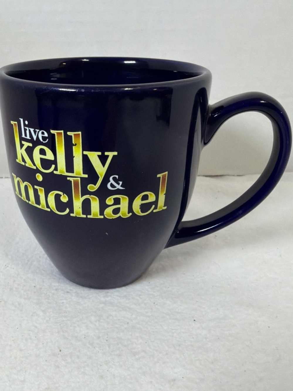 Live With Kelly And Michael TV Show Dark Navy Blue Coffee Tea Beverage Mug Cup
